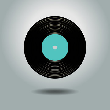 Retro vinyl music record