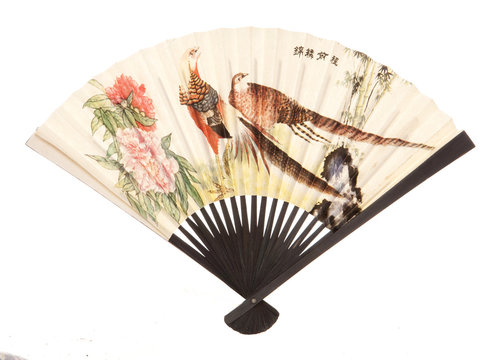 vintage oriental fan