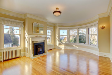 Bright empty living room in luxury house