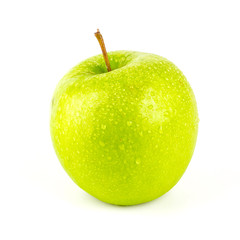 Green apple isolated white background