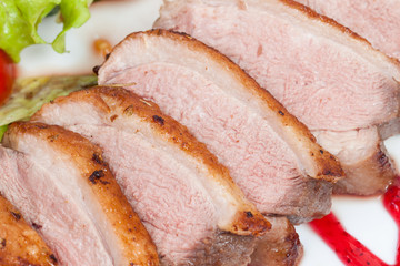 Glazed duck fillet