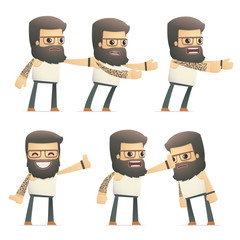set of tattoo artist character in different poses