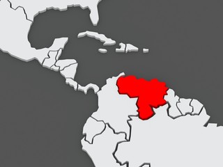 Map of worlds. Venezuela.