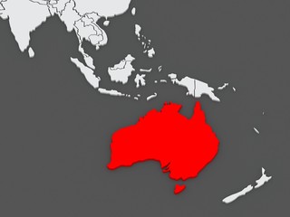 Map of worlds. Australia.