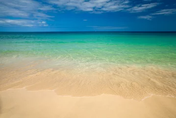 Crédence en verre imprimé Plage de Sotavento, Fuerteventura, Îles Canaries Fuerteventura, plage propre de Jandia