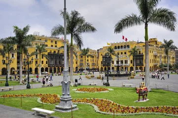 Abwaschbare Fototapete Südamerika Plaza de Armas in Lima, Peru