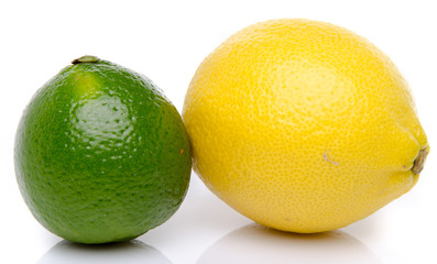 Fresh lemon and lime