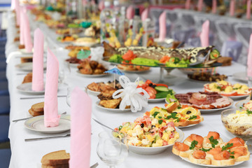 Served for a banquet table