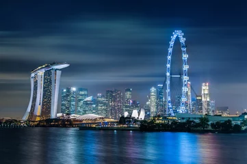 Poster Singapore skyline © wootthisak