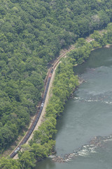 Fototapeta premium Train Along New River