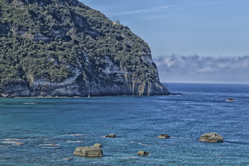 View of Citara beach in Ischia Island