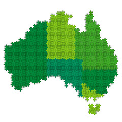 Fototapeta na wymiar オーストラリア　地図　パズル