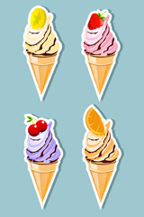 Fruit flavored ice cream