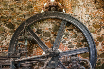 Fototapeta na wymiar Sugar Mill Engine Wheel
