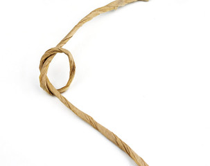 A mail knot wrapping on white