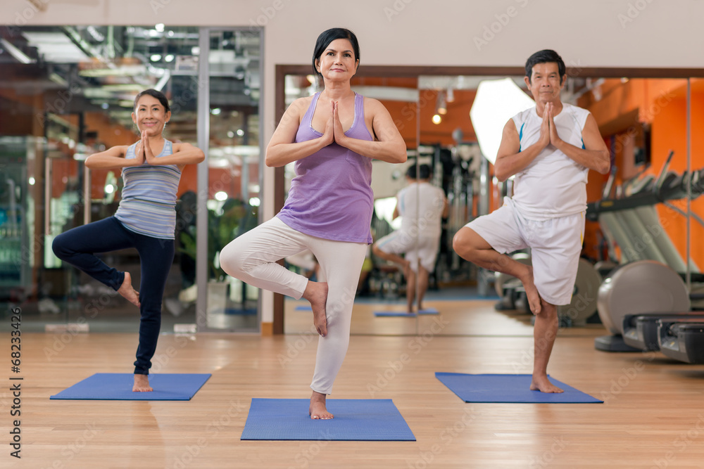 Wall mural yoga