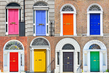 Naklejka premium Gruzińskie drzwi w Dublinie