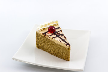 Coffee cake slice.