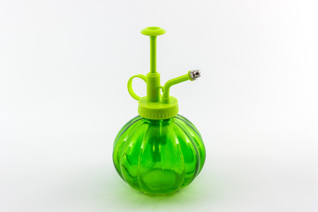 Green spray bottle.