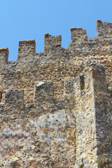 Fortress wall with battlements