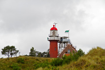 Fototapeta na wymiar Lighthouse on dutch island Vlieland