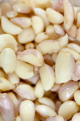 close up of garlic on market stand