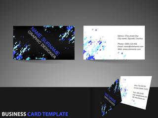 Business card template with front and back side