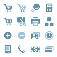 Shopping web icons set