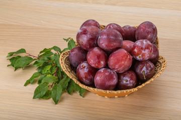 Fresh plums