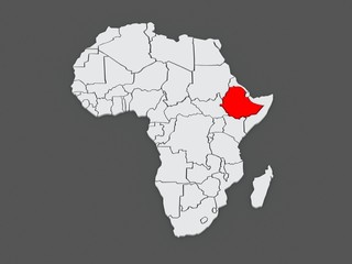 Map of worlds. Ethiopia.