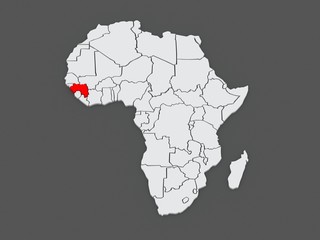 Map of worlds. Guinea.
