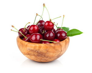 Sweet cherry, isolated on white background