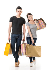 Asian couple shopping