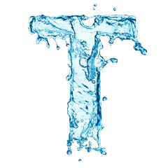Water splashes letter