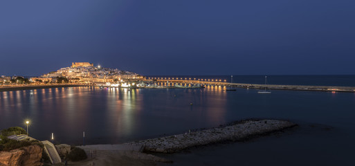 Panoramic Peñiscola Castle. Castellon. Spain