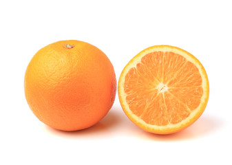 Orange fruit isolated on white background