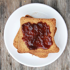 Toast with jam