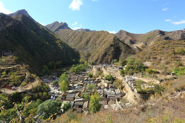 Fototapeta na wymiar village in the mountain