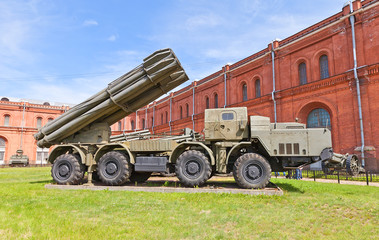 Soviet heavy rocket launcher system 9A52 Smerch