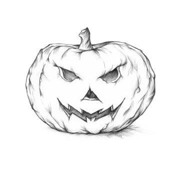 Grimmiger Helloween-K&uuml;rbis
