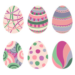 Doodle decorative eggs for Easter.