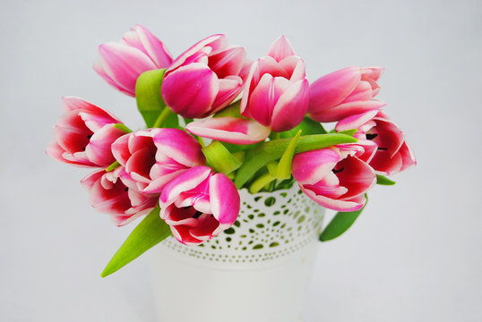 Mooi bos roze tulpen