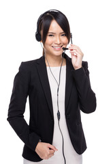 Businesswoman with headset