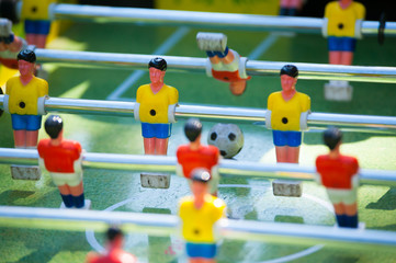 plastic table football game