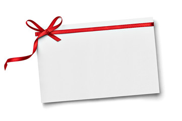 ribbon bow card note chirstmas celebration greeting
