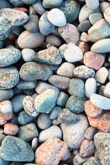 Pebbles on a shingle beach in Iona, Scotland