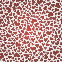Seamless pattern with hearts
