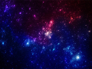 Colorful stars in space
