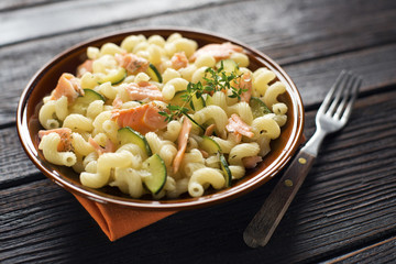 Pasta with salmon