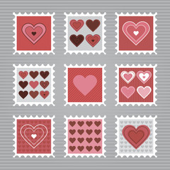 Happy Valentine's Day stamps